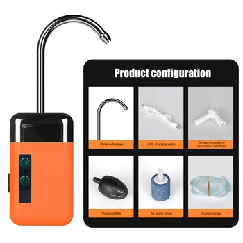 Automatinis Vandens Siurblys USB Įkrovimo Akvariumo Vandens Aeratorius Nešiojamų Intelektualių Daugiafunkcių Lauko Žvejybos Įranga
