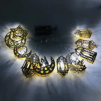 Dekoratyvinis LED šviesos eilutę Pilį mėnulis penkių smailių star šviesos eilutę